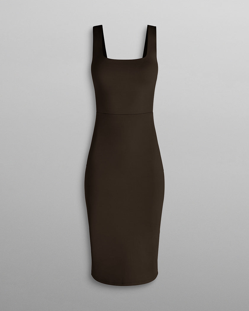 Essential Squareneck Midi Dress