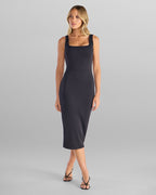 Essential Squareneck Midi Dress