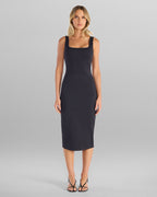 Essential Squareneck Midi Dress