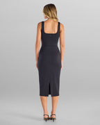 Essential Squareneck Midi Dress