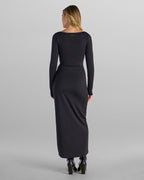Essential Square Neck Long Sleeve Maxi Dress