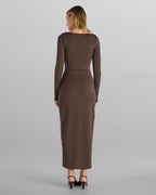 Essential Square Neck Long Sleeve Maxi Dress