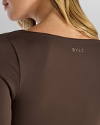Essential Square Neck Long Sleeve Maxi Dress