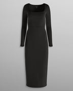 Essential Square Neck Long Sleeve Maxi Dress