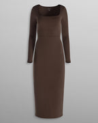Essential Square Neck Long Sleeve Maxi Dress