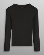 Modal Micro Rib Fitted Long Sleeve