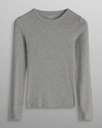 Modal Micro Rib Fitted Long Sleeve