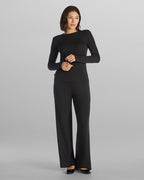 Modal Micro Rib Fitted Long Sleeve