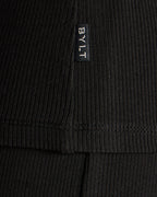 Modal Micro Rib Fitted Long Sleeve