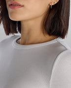 Modal Micro Rib Fitted Long Sleeve