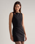 Women's Executive Boat Neck Mini Dress