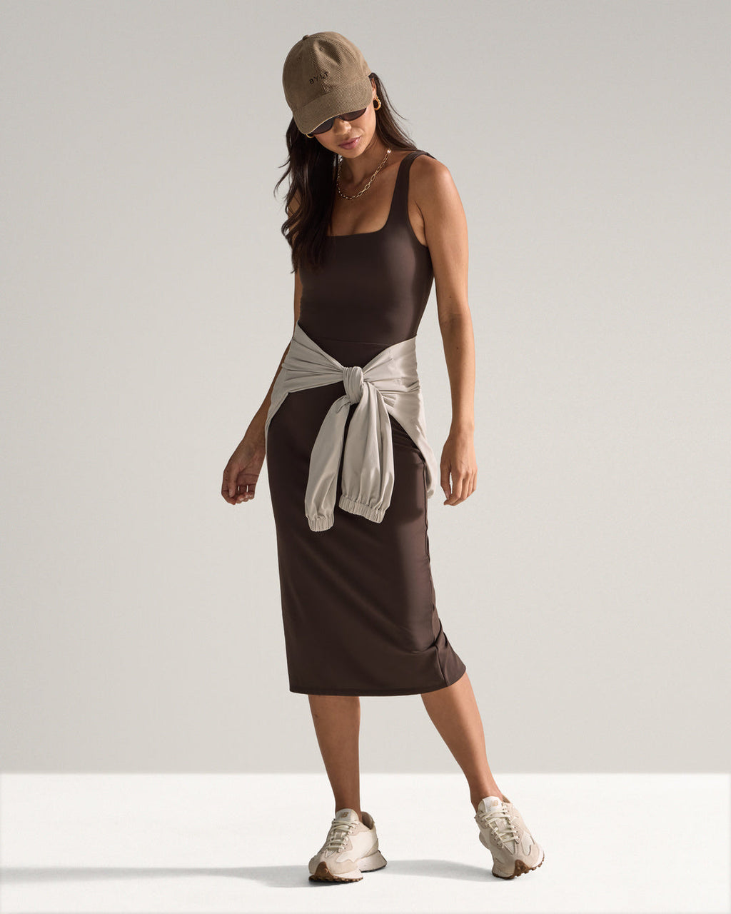 Essential Squareneck Midi Dress