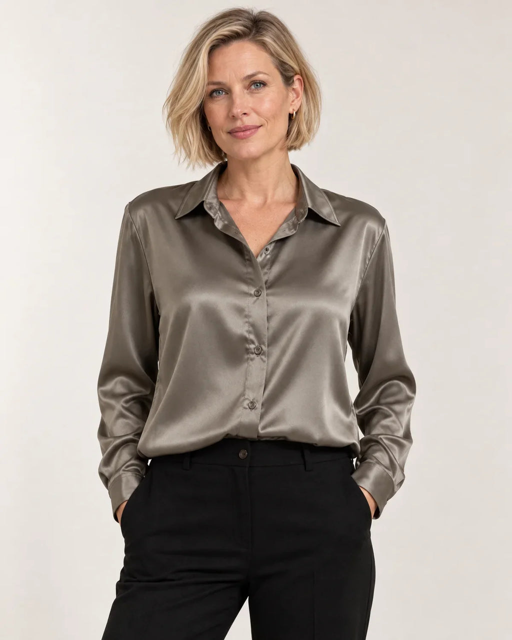 Noemi | Women's Long Sleeve Button-Up Blouse