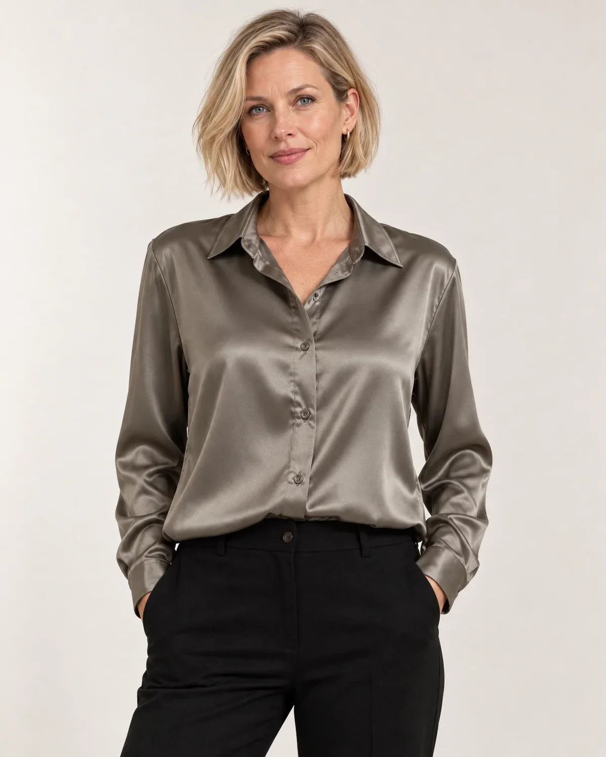 Noemi | Women's Long Sleeve Button-Up Blouse