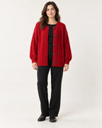 Odile | Women's Cable Knit Button Cardigan