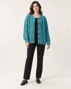 Odile | Women's Cable Knit Button Cardigan