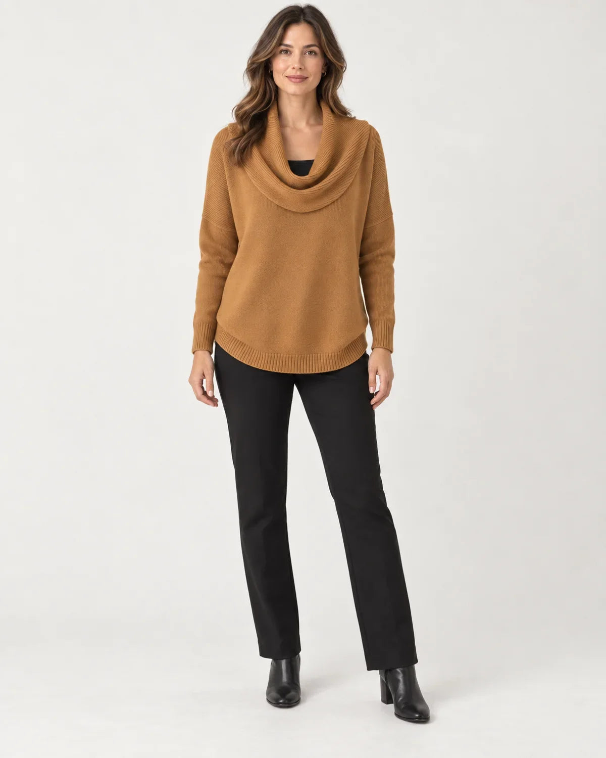 Isolde | Women's Cowl Neck Knit Sweater