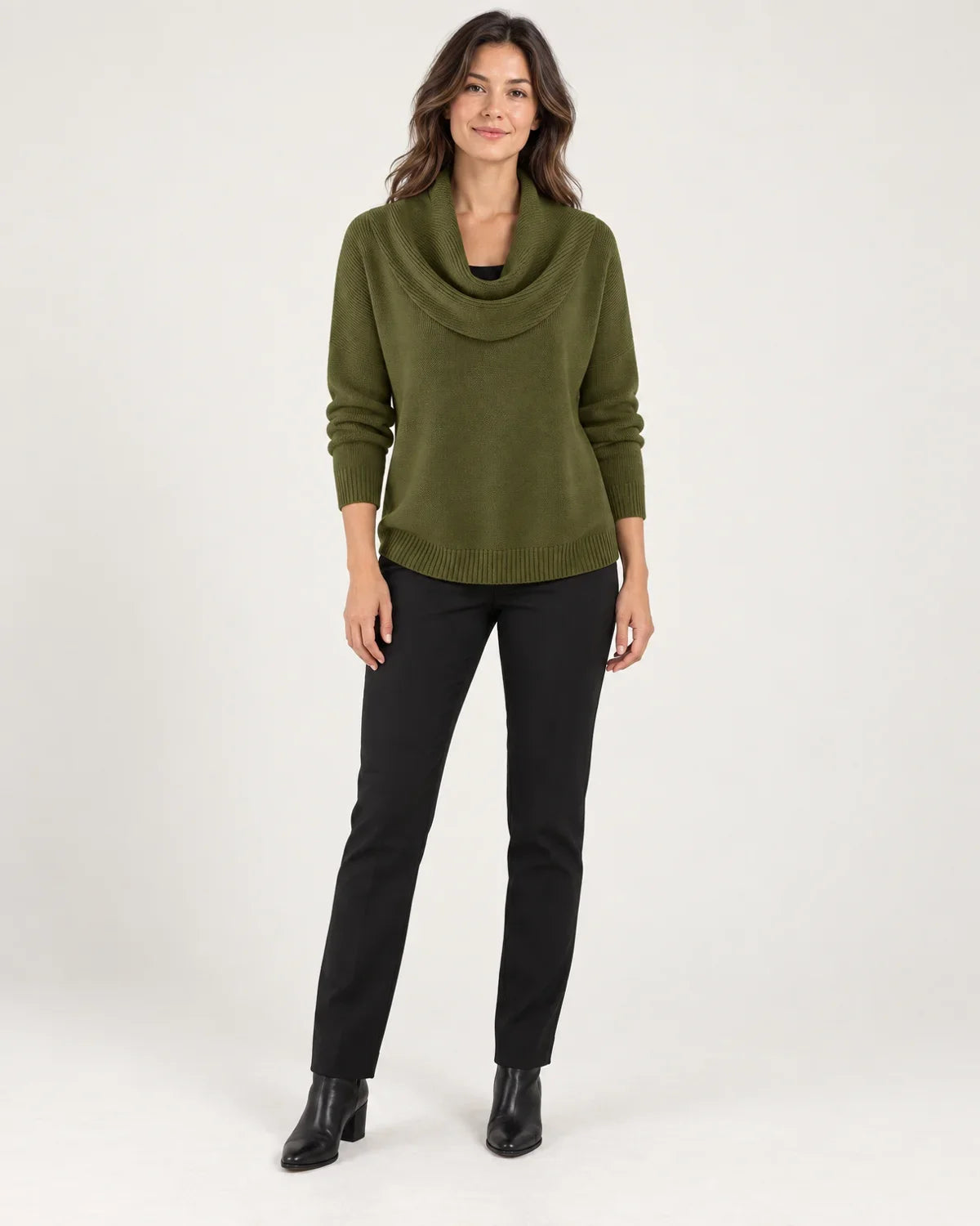 Isolde | Women's Cowl Neck Knit Sweater