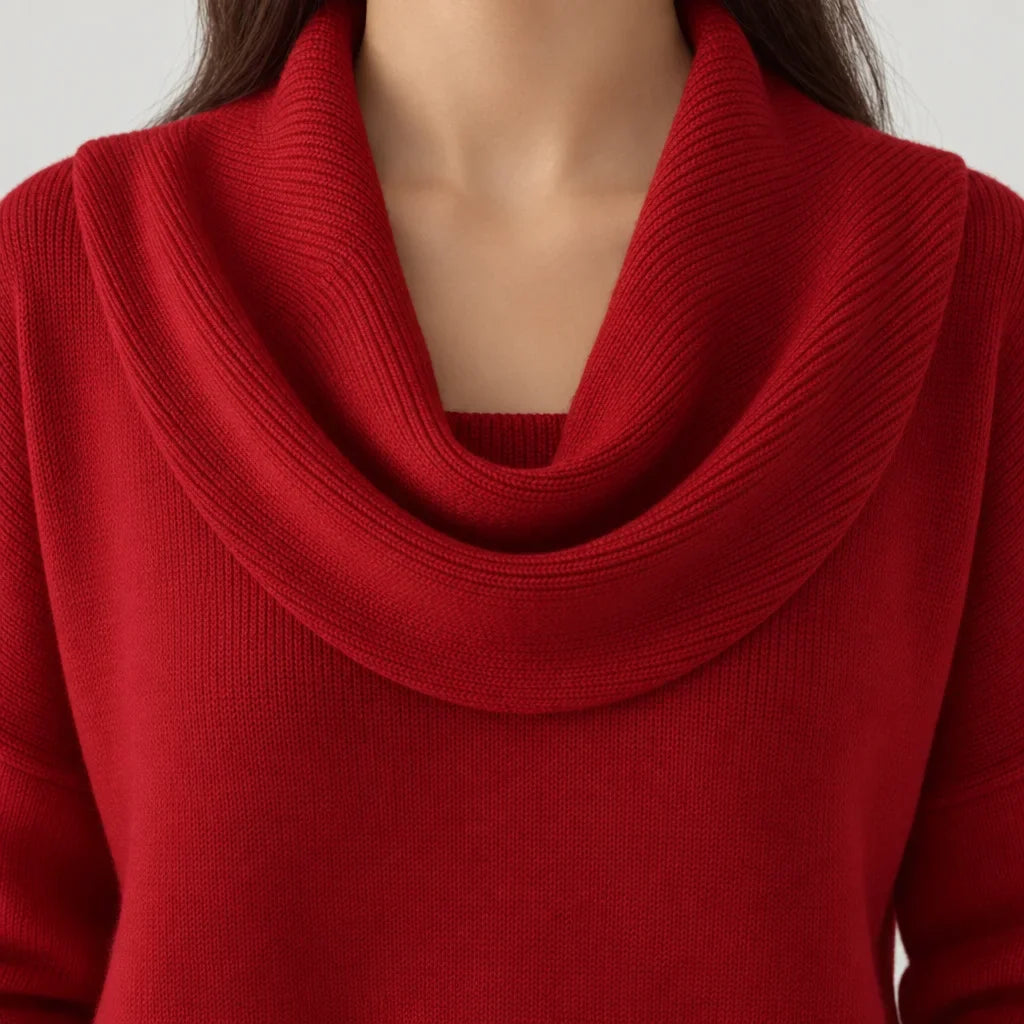 Isolde | Women's Cowl Neck Knit Sweater