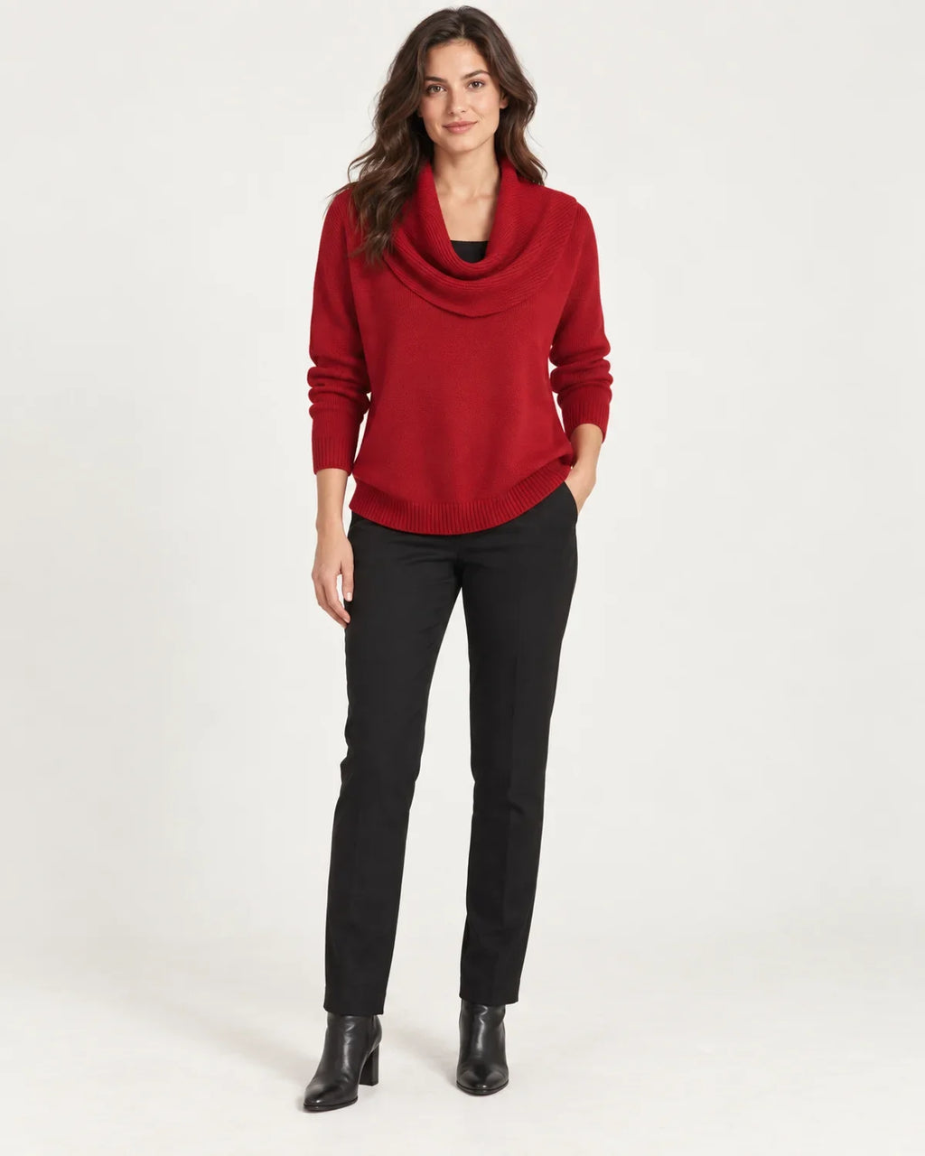 Isolde | Women's Cowl Neck Knit Sweater