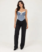 Delaney | Women's Lace-Trim Corset Top