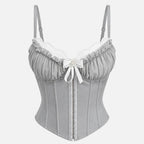 Delaney | Women's Lace-Trim Corset Top