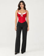 Delaney | Women's Lace-Trim Corset Top