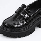 Marguerite | Women's Embossed Loafers with Lug Sole