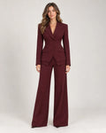 Fenna | Women's Three Piece Suit Set Blazer Vest Wide Leg Pants