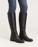 Linnea | Women's Knee-High Riding Boots with Buckle Strap