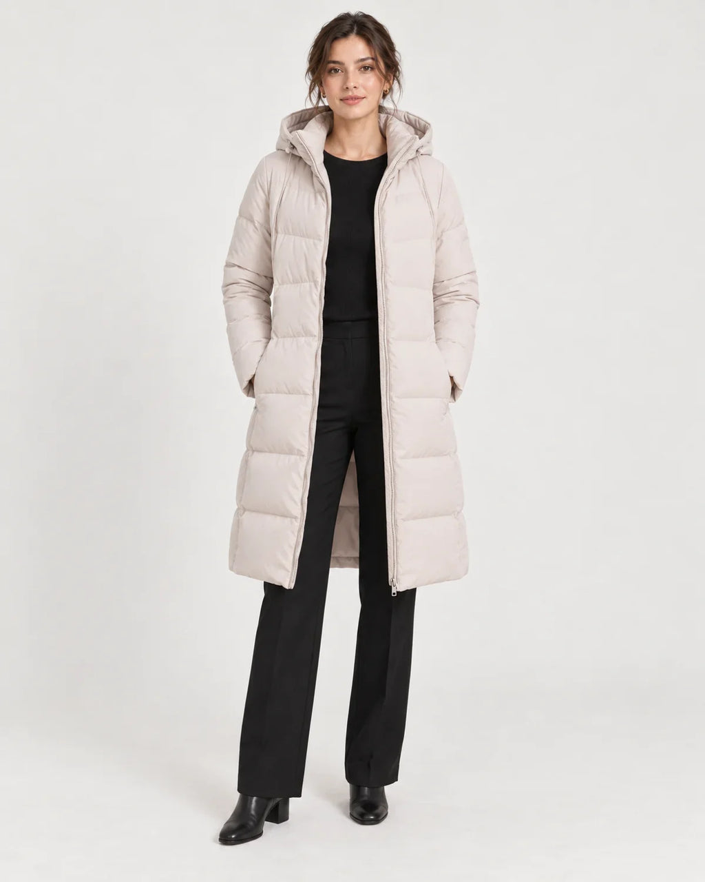 Marceline | Women's Hooded Quilted Long Puffer Coat