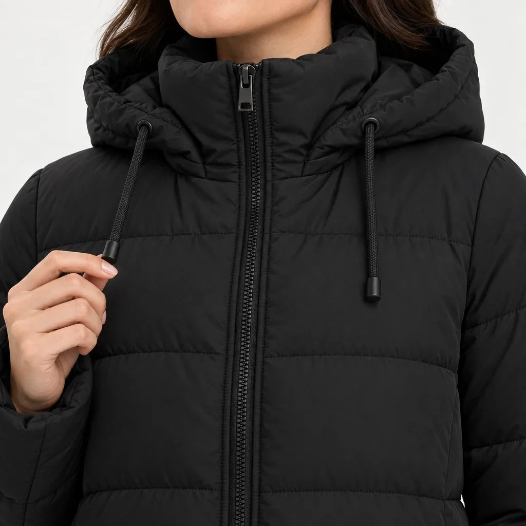 Marceline | Women's Hooded Quilted Long Puffer Coat