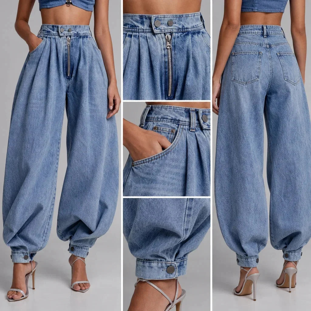 Perrine | Women's Baggy Wide-Leg Jeans