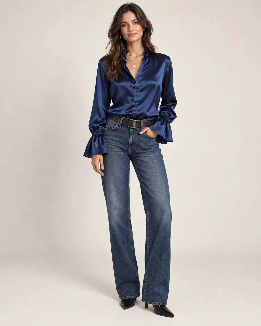 Scarlett | Women's Puff Sleeve Button-Down Blouse