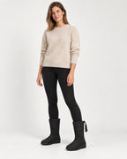 Sigrid | Women's Quilted Mid-Calf Winter Boots with Tassel Tie