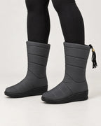 Sigrid | Women's Quilted Mid-Calf Winter Boots with Tassel Tie