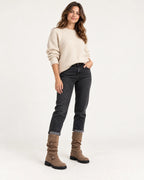Solaine | Women's Buckle-Strap Knee Boots