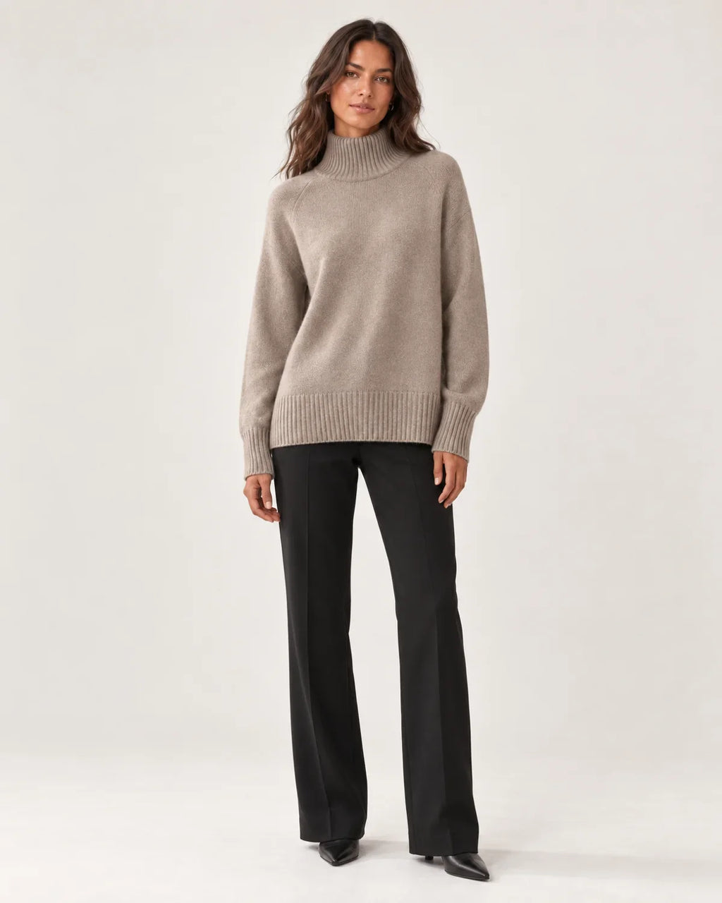 Adeline | Women's Oversized Turtleneck Knit Sweater