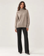 Adeline | Women's Oversized Turtleneck Knit Sweater