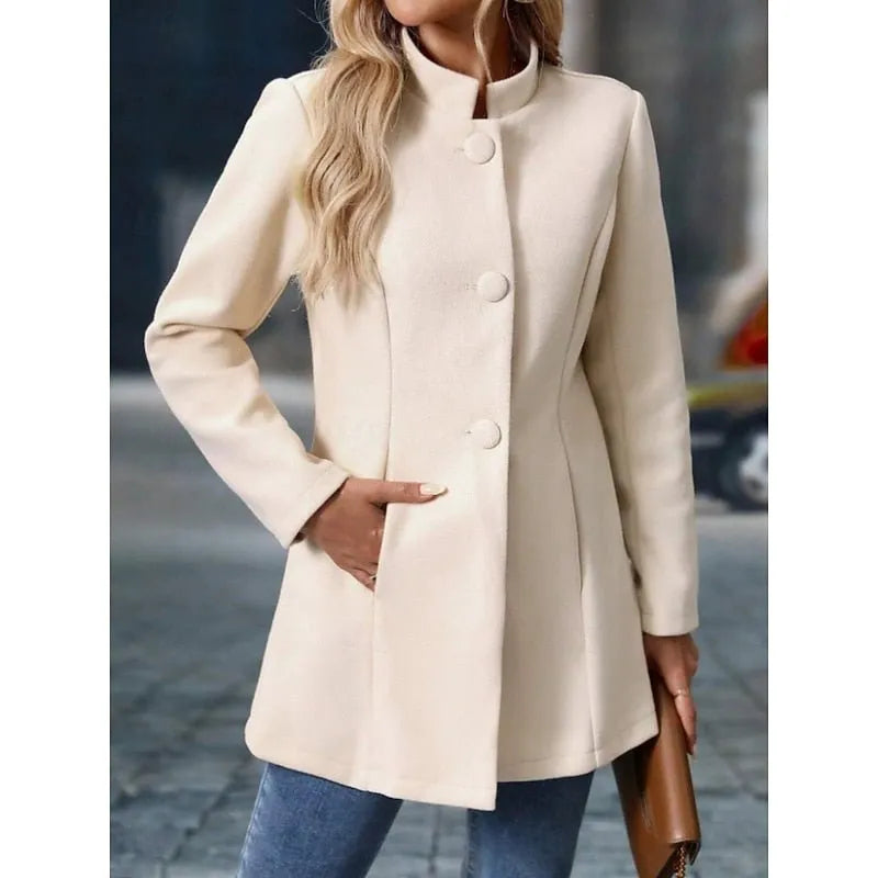 Eveline | Women's Stand-Collar Trench Coat