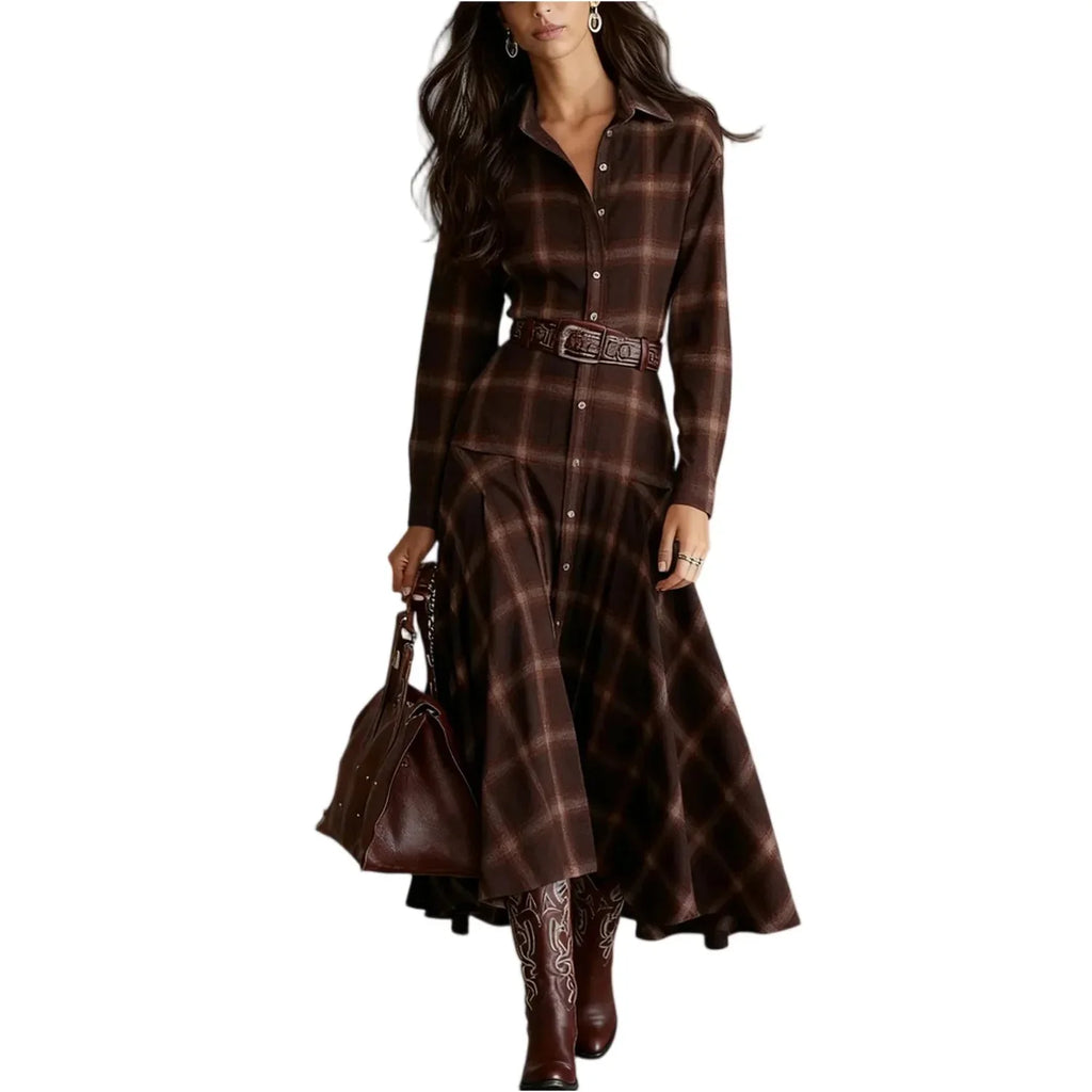 Plaid Flannel Shirt Dress