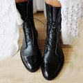 Lace-Up Cap Toe Combat Boots