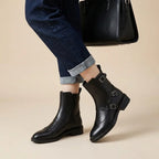 Buckle Strap Chelsea Boots