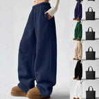 Soft and Cozy Relaxed Wide-Leg Fleece Pants