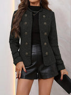 Women's Double Breasted Military Pea Coat