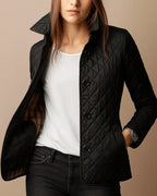Women's Quilted Jacket with Stand Collar