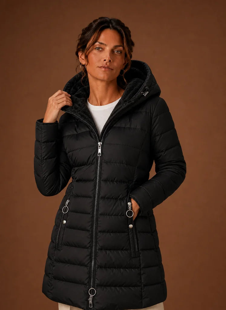 Women's Long Hooded Puffer Coat Winter Jacket