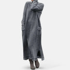Mock Neck Maxi Knit Sweater Dress
