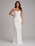 Draped Corset Maxi Dress