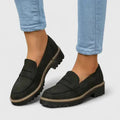 Chunky Lug Sole Penny Loafers
